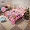 3PCS Merry Christmas Cartoon Printed Chipless Bedding Set Dormitory Bedroom Multiple Sizes Holiday Decoration Machine Washable