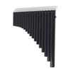 Pan Flute Instrument 18 Pipes Key of C Pan Pipe for Beginners Learning Teaching with Carrying Bag