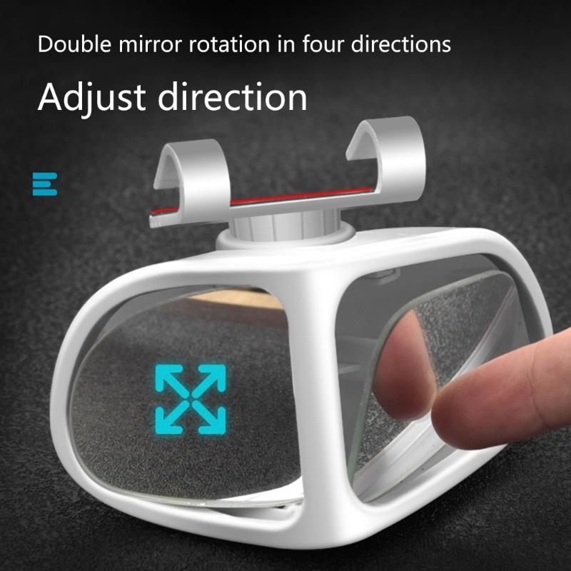 Safe Drive Auxiliary Blind Spots Reflectors Glass 360 Degree Flexible Rotation High Definition Wide Angle Lens for Car