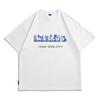 Wassup Heods Summer National Trend Brand Letter Print Street Style Loose Round Neck Heavyweight Couple Short-Sleeve T-Shirt for Men