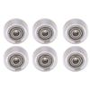 16Pcs 3D Printer Polycarbonate Pulley Transparent Rustproof Robust Bearing Pulley Wheel for Anet