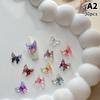 30 Pcs Colorful Butterfly Nail Art Charm 3D Ice Butterfly Nail Decor Ornament Diy Kawaii Nail Figures