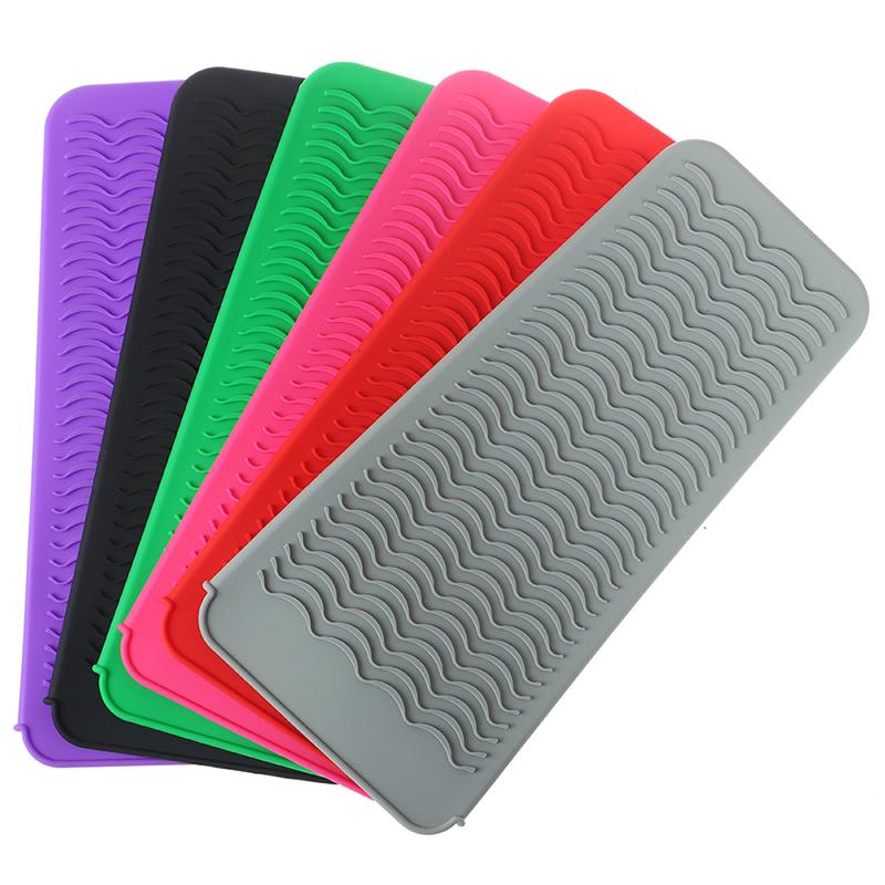 Curling Iron Hair Straightener Non-Slip Flat Iron Silicone Heat Resistant Mat