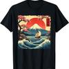 Vintage  Art Kanagawa Cherry Blossom Woodblock Japan T-Shirt