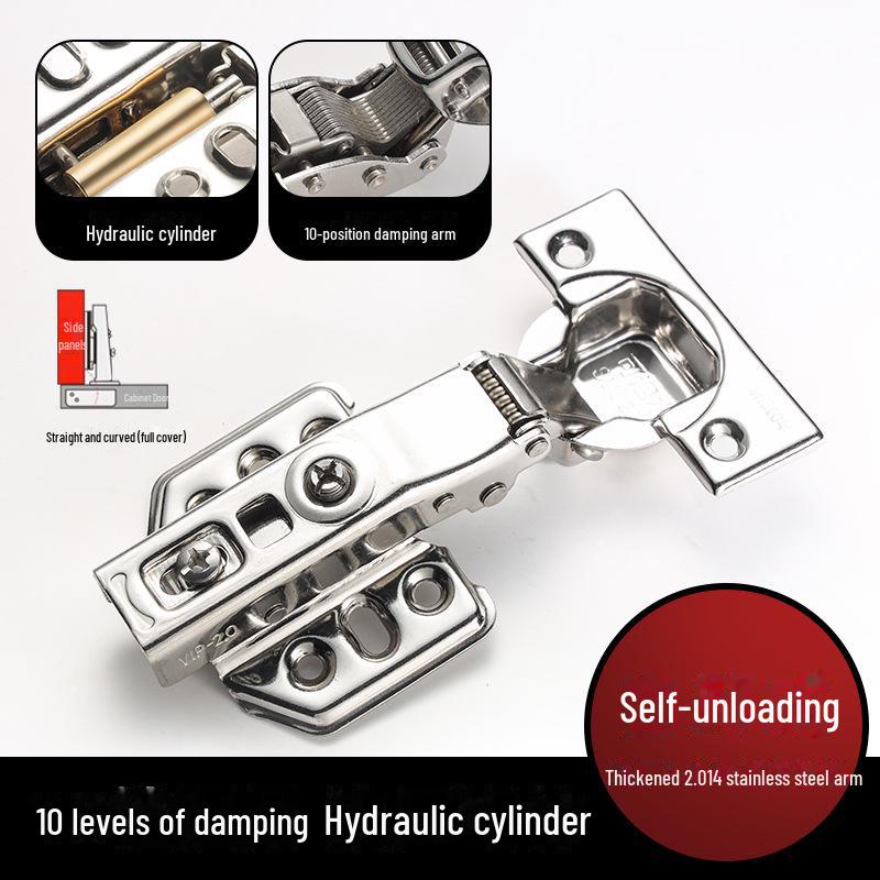 304 Stainless Steel Hydraulic Buffer Wardrobe Cabinet Door Folding Hinge