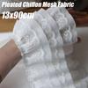 13cm Breite Chiffon-Spitzenrand Dreilagiger Tüll-Spitzenstoff DIY Kleid Bekleidung Kragen Nähen Dekoration