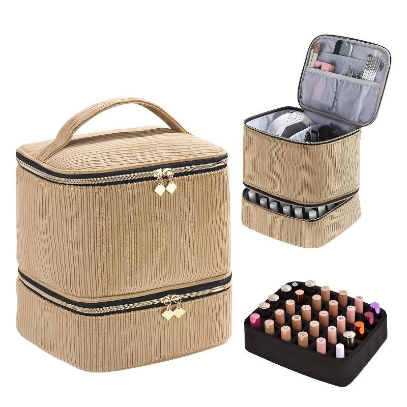 Double-Layer Large-Capacity Makeup & Essential Oil Storage Bag