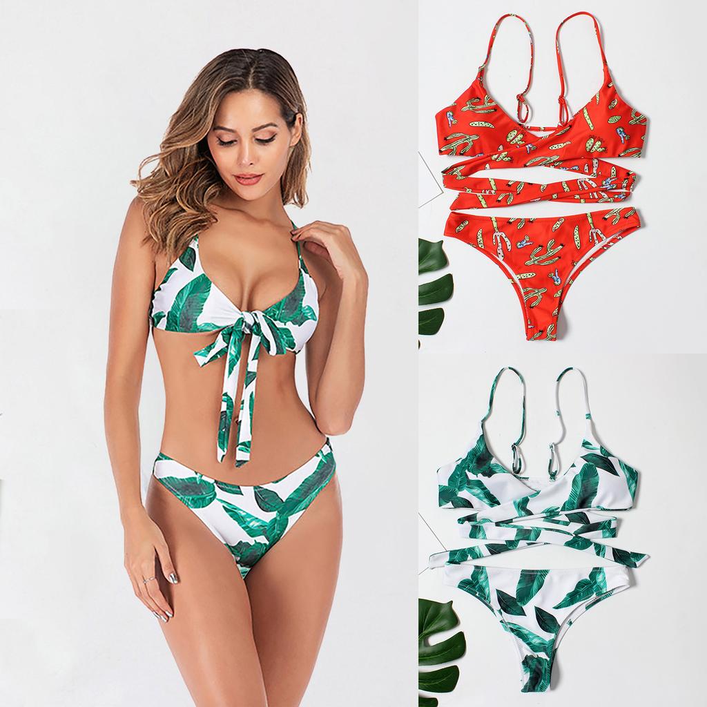 Women's Fashion Two Piece Swimsuit Top And High Waist Sexy Bikini Suit