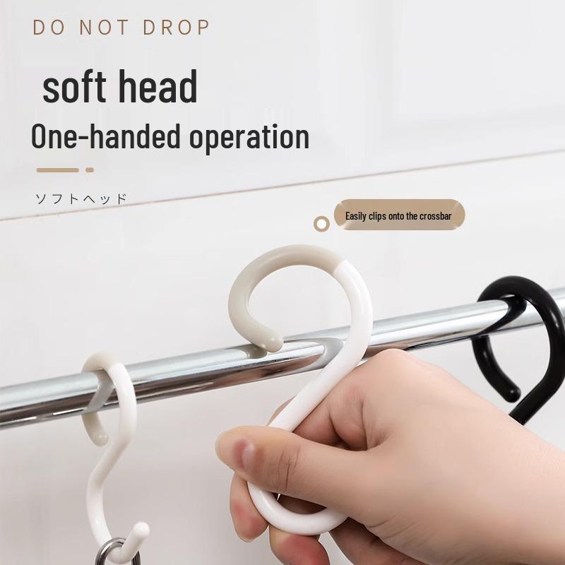 Anti-Drop Multi-Functional S Hook for Keys, Clothes, Hats, Bags, and More
