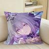 Game HSR CCastorice Square Sofa Pillow Cover Solid Color Living Room Home Decor Cushion Case
