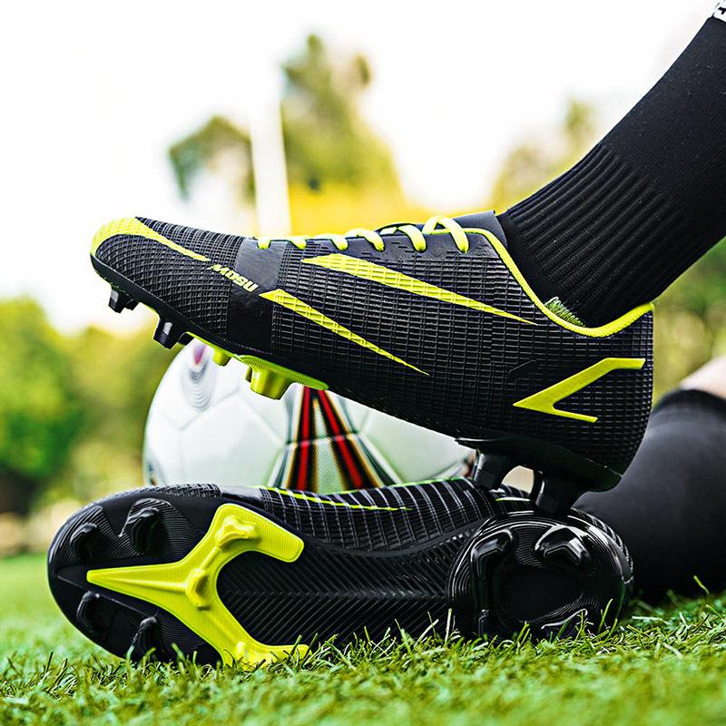 New Outdoor Men Soccer Shoes Adult Cleats Long Spikes Football Boots Training Sport Footwear Sneakers Non Slip Training Unisex
