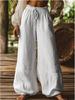 Women's Plus Size Cotton Linen Casual Long Pants (Europe & America 2025 Collection)