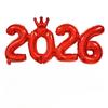 2026 Foil Number Balloon - Metallic New Year's Eve Party Decoration with Floor Stand, Sparkling NYE Countdown Celebration Decor