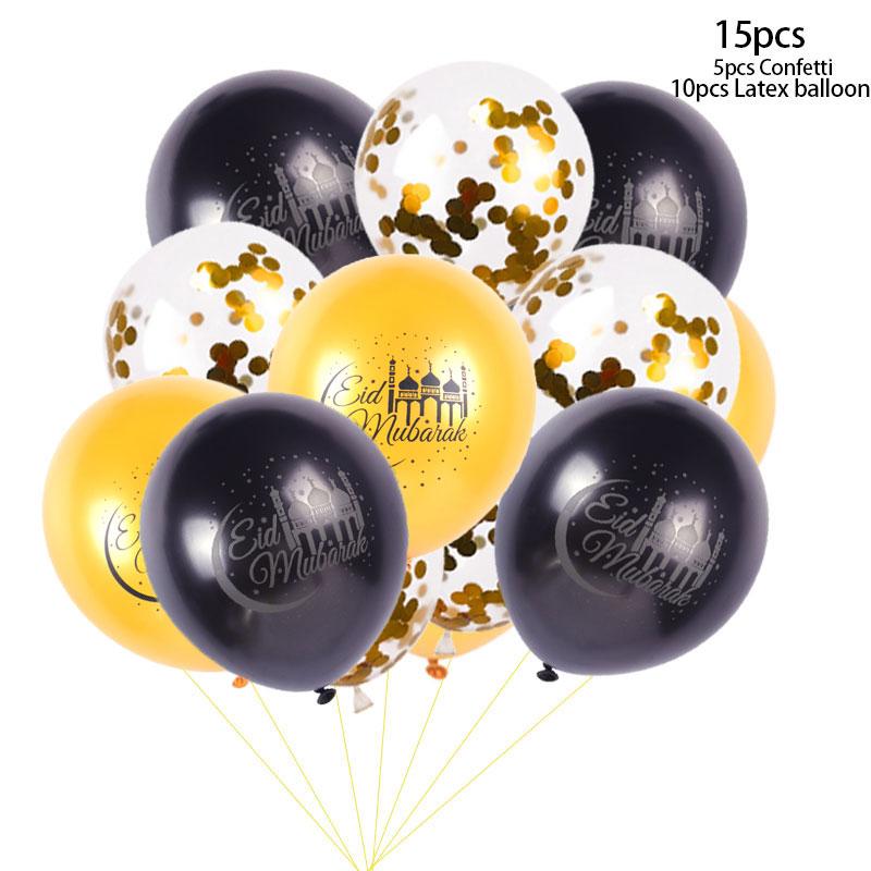 Islam Al Adha Eid Mubarak Banner Bunting Balloons 2024  Kareem Ramadan Decoration For Home Islam Muslim Event Party Supplies