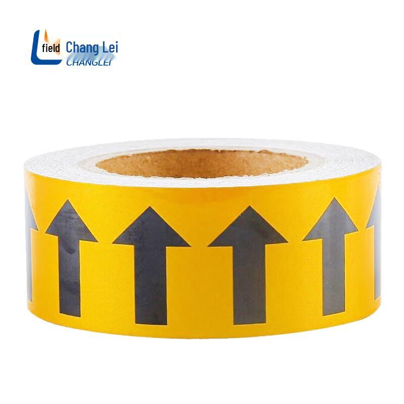 Reflective Pipeline Arrow Flow Direction Warning Tape 100mm x 20m