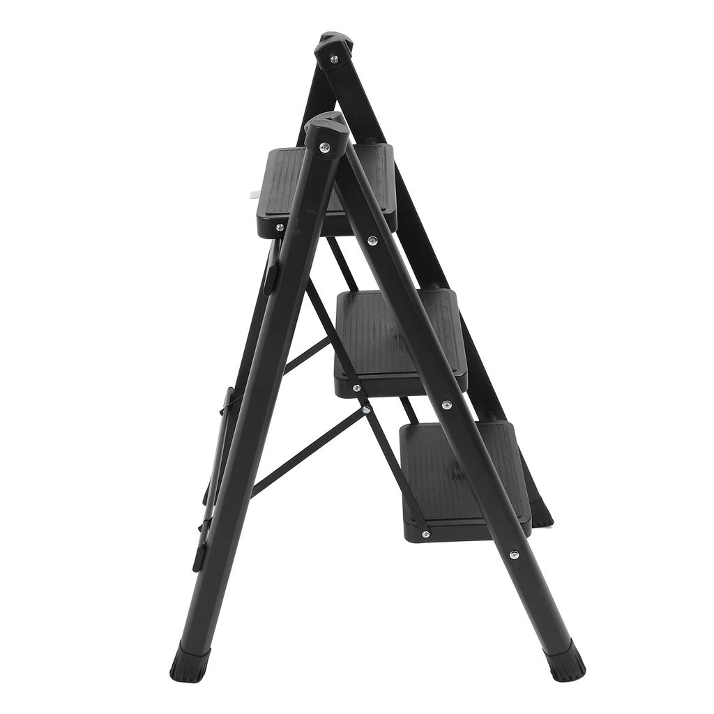 3-Stufen-Leiter, klappbarer Tritthocker mit breitem Anti-Rutsch-Pedal, 150 kg, stabile Leiter aus Karbonstahl