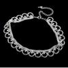 Trendy Multi-Layered Diamond Flower Necklace: Shiny Statement Collarbone Chain