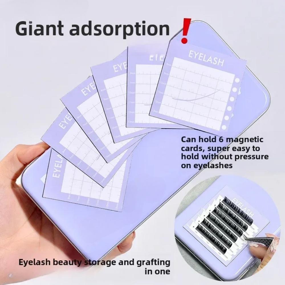 Women Magnetic Storage Box for Eyelash, False Eyelash Extension Storage Tool, Magnetic Eyelash Strips Magnetic Headband For Gift