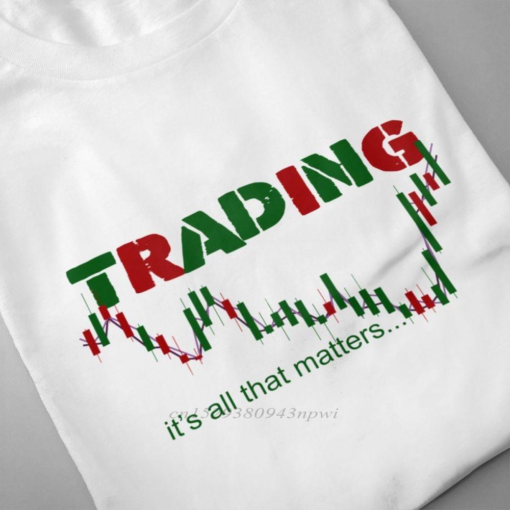 Mens Oneck Share Stock Trading Tee Shirt Investment Forex Stock market Candlestick chart Harajuku T shirt