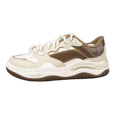Li Ning Casual Daily Progress Trendy Versatile Slip Resistant Durable Low Top Skate Shoes Women Sneaker Off-White AGCV008-2