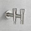 304 Stainless Steel Washing Machine Faucet Double Water Outlet Mop Pool Tap Balcony Outdoor Faucet Bidet Faucets Nickel