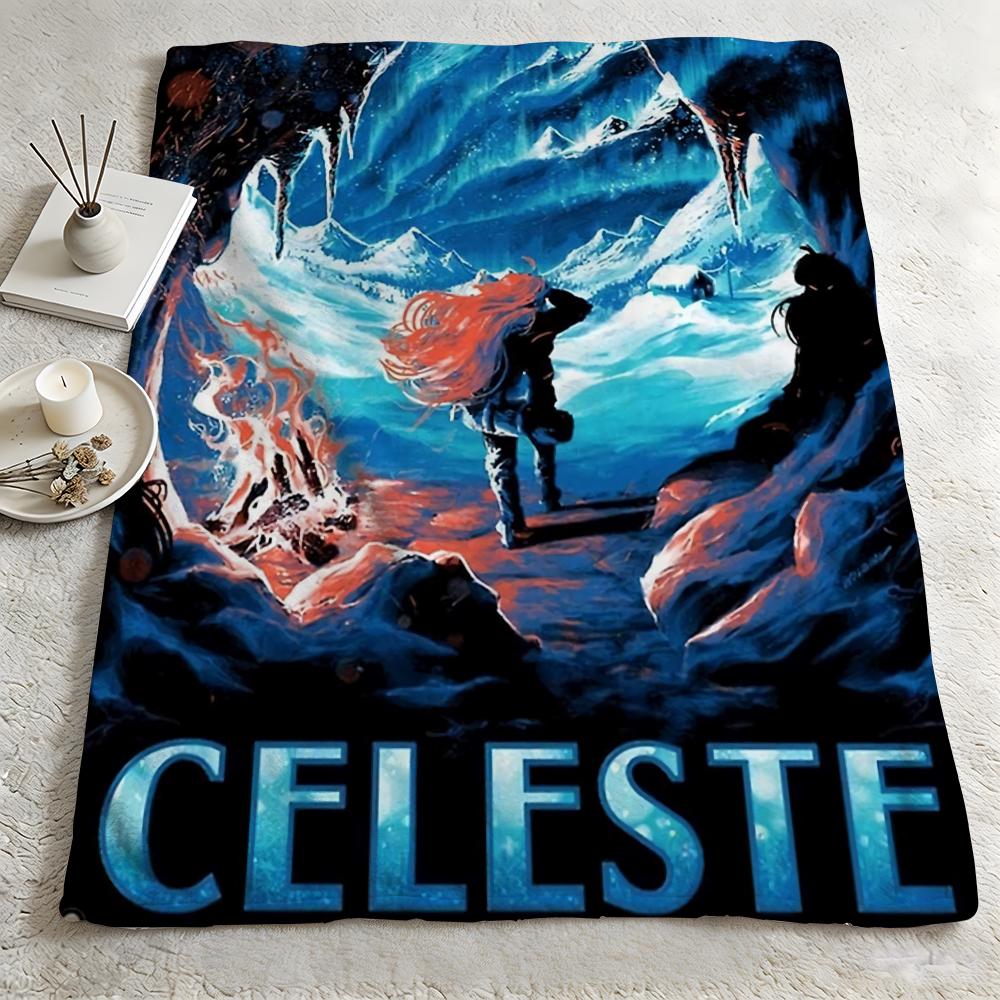 game C-Celeste-e Throw Warm Soft Flannel Blanket, Multi-use for Sofa Bed Camping Travel Nap 75cmx90cm