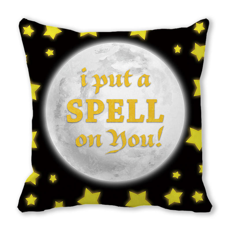 Creative Halloween Happy Letters Digital Printing Short Plush Pillow Covers for Car Sofa Office Cushion Cover Home Goods