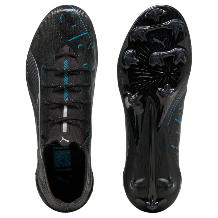 Puma Ultra 5 Ultimate FG Eclipse Pack Unisex Sneakers Black Silver Bright-Aqua 108159-02