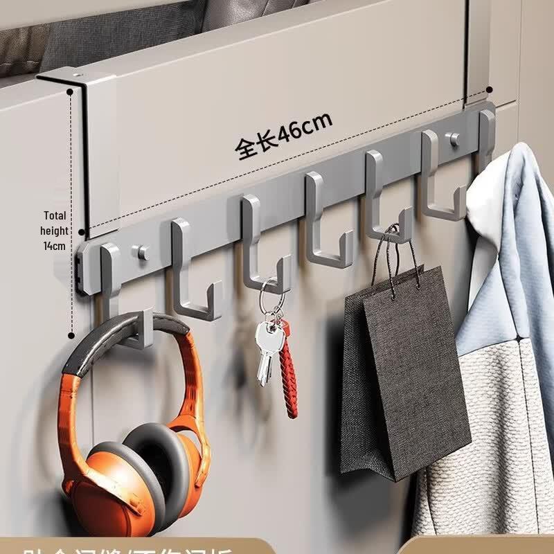 Space Aluminum Over-the-Door Hook Rack