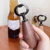 Creative Beer Bottle Opener Stainless Steel Wooden Bottle Opener Beer Can Opener  Kitchen Tools