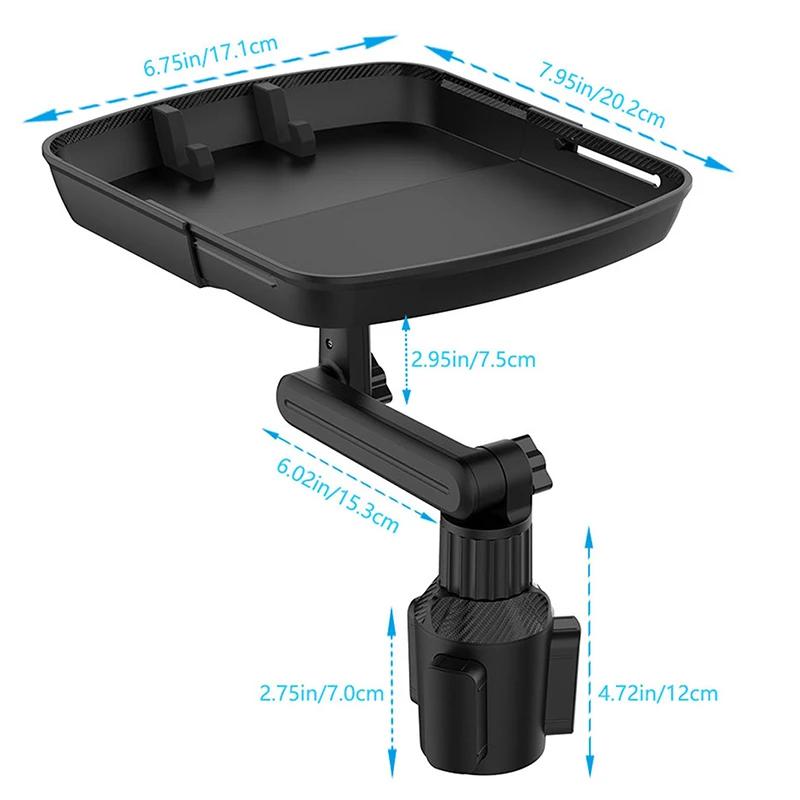 Universal Car Cup Holder Tray Swivel Food Eating Table Adjustable Mobile Phone Mount Holders