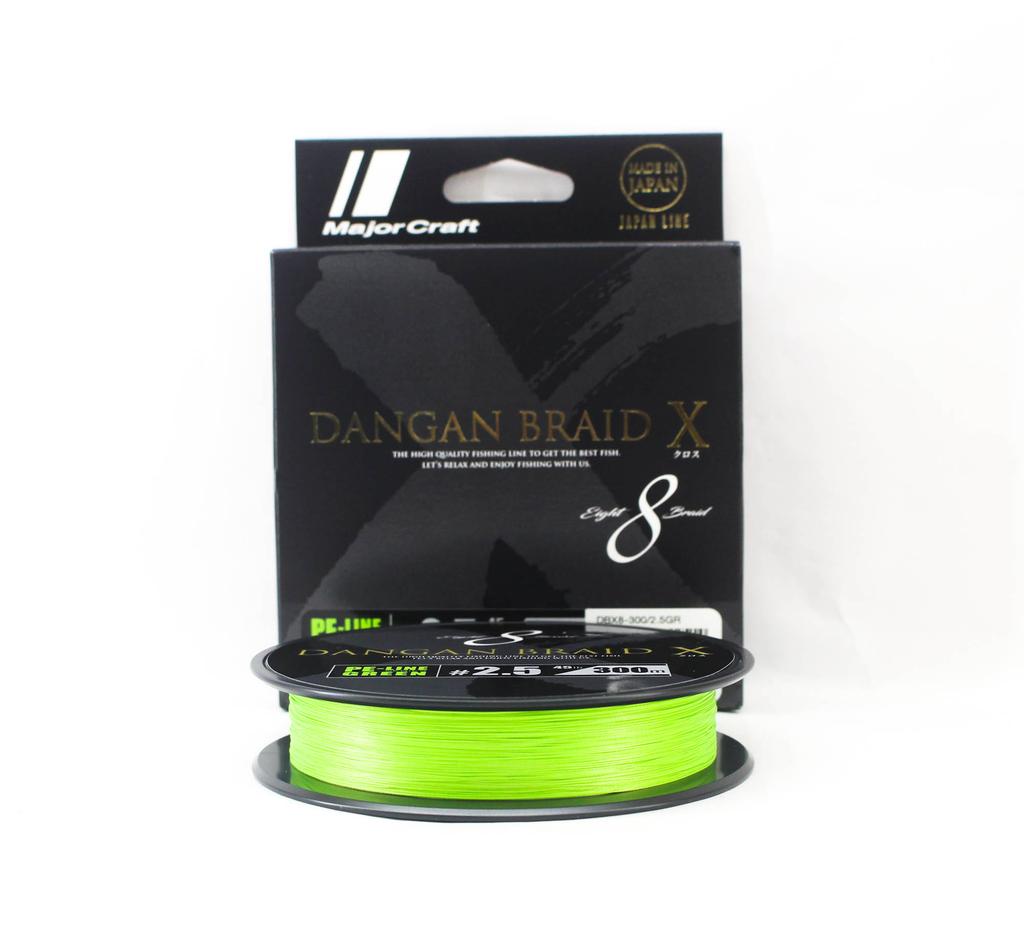 Major Craft Dangan Braid X Line X8 300m P.E 2.5 Grün DBX8-300/2.5GR (2514)