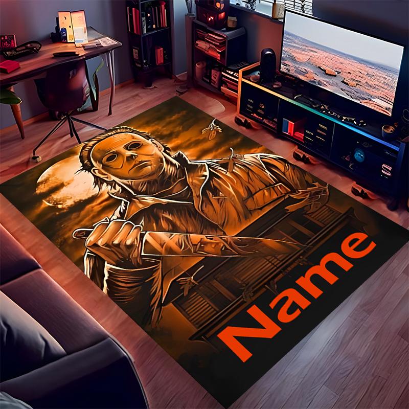 Custom personalization Michael Myers Print Area Rug - Soft, Washable Non-Slip Indoor Mat,Living Room,Home&Office Decorative Rug