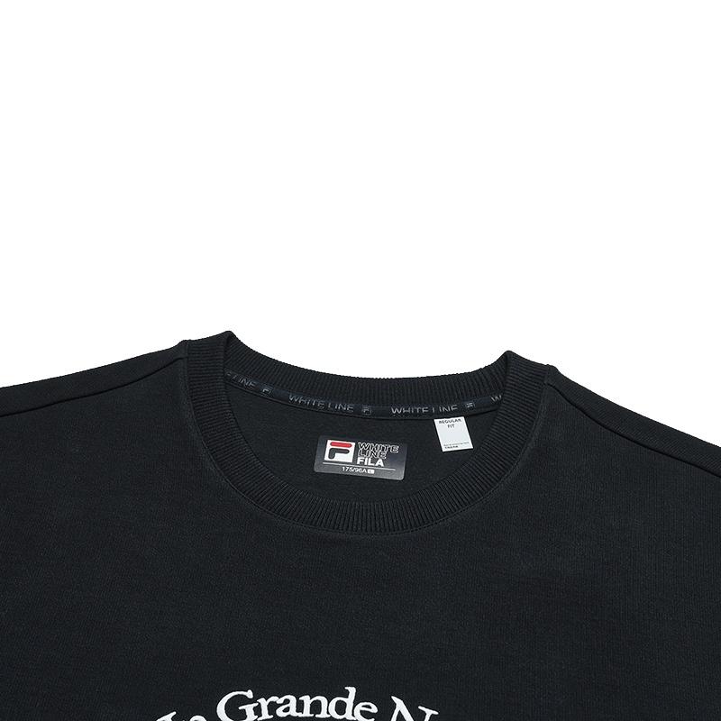 FILA Heritage Classic Comfortable Versatile Casual Crew Neck Pullover Sweatshirt Men sweatshirt Legendary-Blue F11M548211FNV