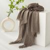 Spring & Summer Lightweight Sunscreen Shawl: Imitation Cotton-Linen, High-End Silk Gauze Scarf, Solid Color for Women