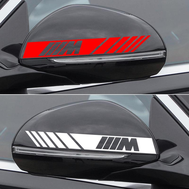 2KS Emblémy M LOGO Samolepka na ozdobu zpětného zrcátka auta Styling Pro BMW M3 M5 M6 X1 X2 X3 X4 X5 Řady 1 2 3 4 5 6 F10 F30 F01 F25 F15 E87 E90 E91