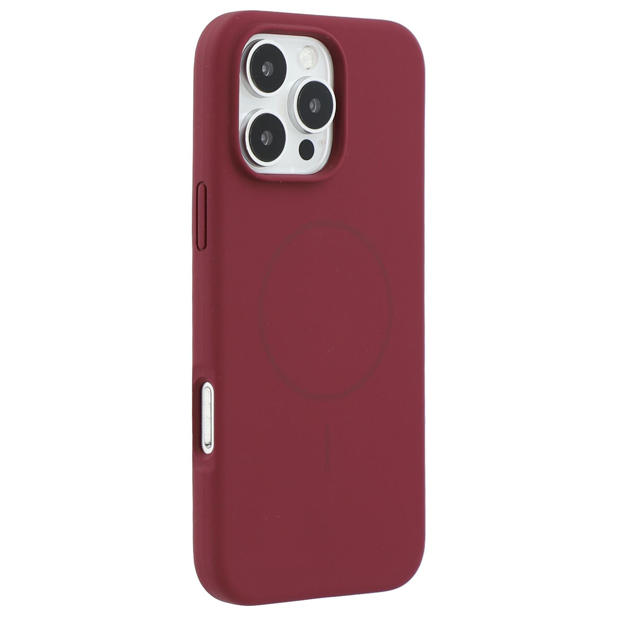 

X-LEVEL For iPhone 16 Pro Case Compatible with MagSafe Liquid Silicone Phone Back Cover Skin Touch Plum