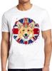 Platinum Jubilee Corgi Crown King Coronation Union Jack Flag T Shirt M1201
