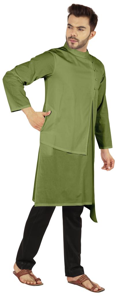 Atasi Indian Designer Kurta For Mens Party Wear Solid Color Ethnic Long