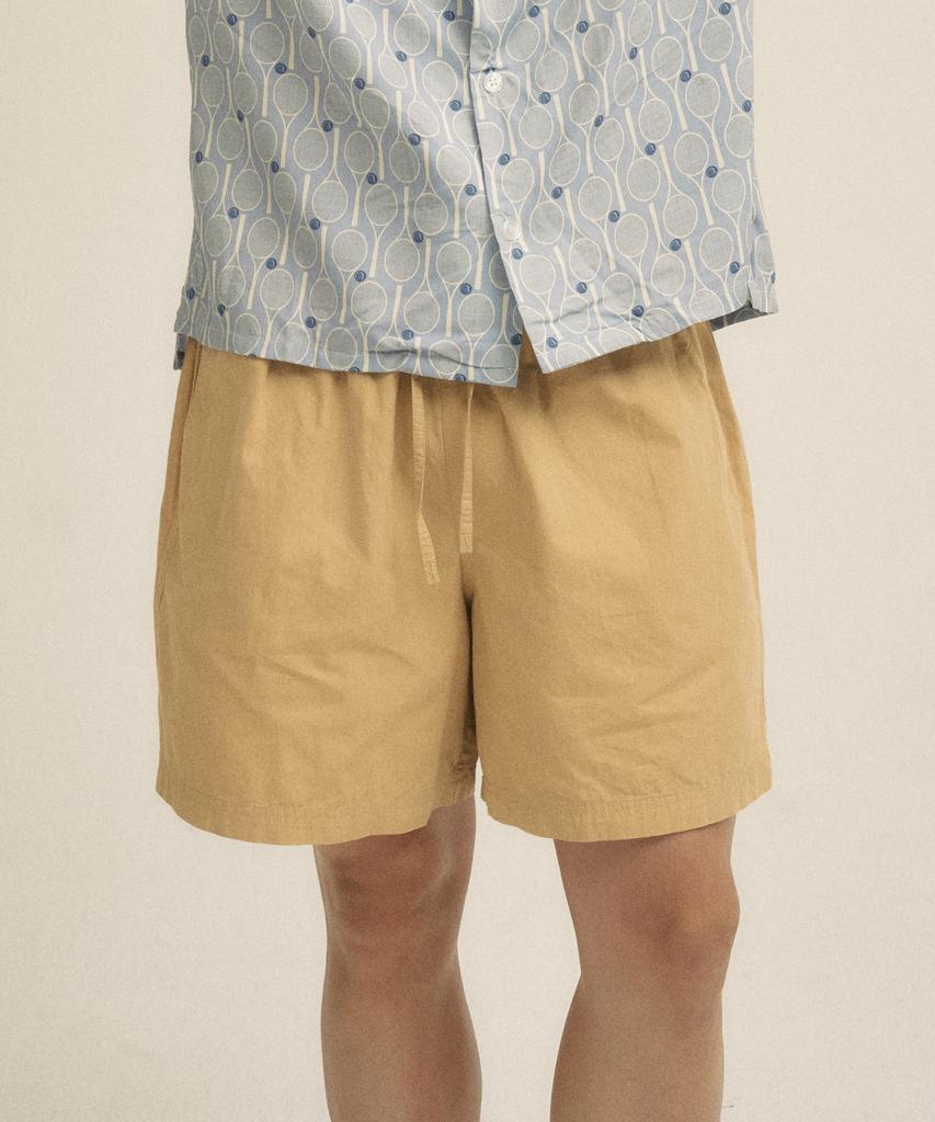 Billalei Daily Easy Cotton Men'S Shorts - Sand Beige