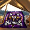 1pc Vikings, Minnesota, Helmet Digital Printed Flannel Blanket, Super Soft Plush Fleece Bed Cover, Multipurpose Four Season Blanket for Sofa