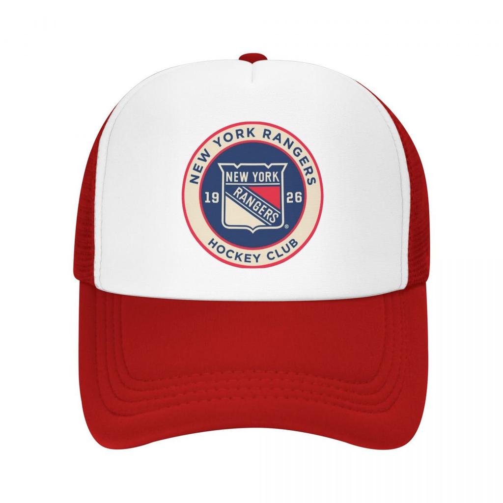 New York Hockey Fans Ranger Casual Plain Mesh Baseball Cap Adjustable Snapback Hats For Women Unisex Dad Trucker Hats