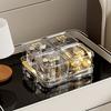 Clear Plastic Food Storage Box 4/6 Grids Moisture-Proof Sealed Candy Dried Fruit Snack Container Fruit Tray Kitchen Organizer