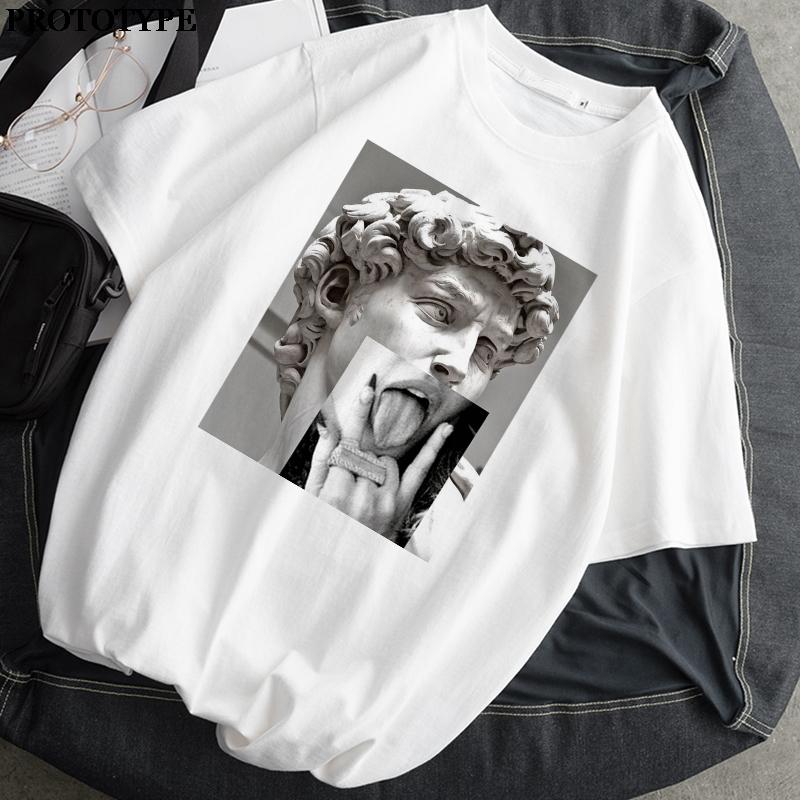 Unisexs Tshirt Monla Lisa Printed Tshirt With Short Sleeve Harajuku Summer Tshirt Female Tops Unisex Clothes