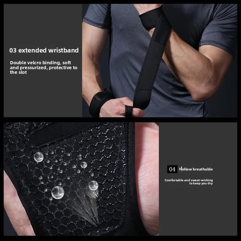 1 Pair Weightlifting Training Gloves For Men Women Fitness Sports Body Building Gymnastics Gym Hand Wrist Palm Protector Gloves