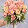3 Pcs Artificial Flowers Fake Silk Flowers Bouquet for Home Decorations Table Centerpieces Flower Arrangement Wedding Decor Bridal Bouquet Baby Shower