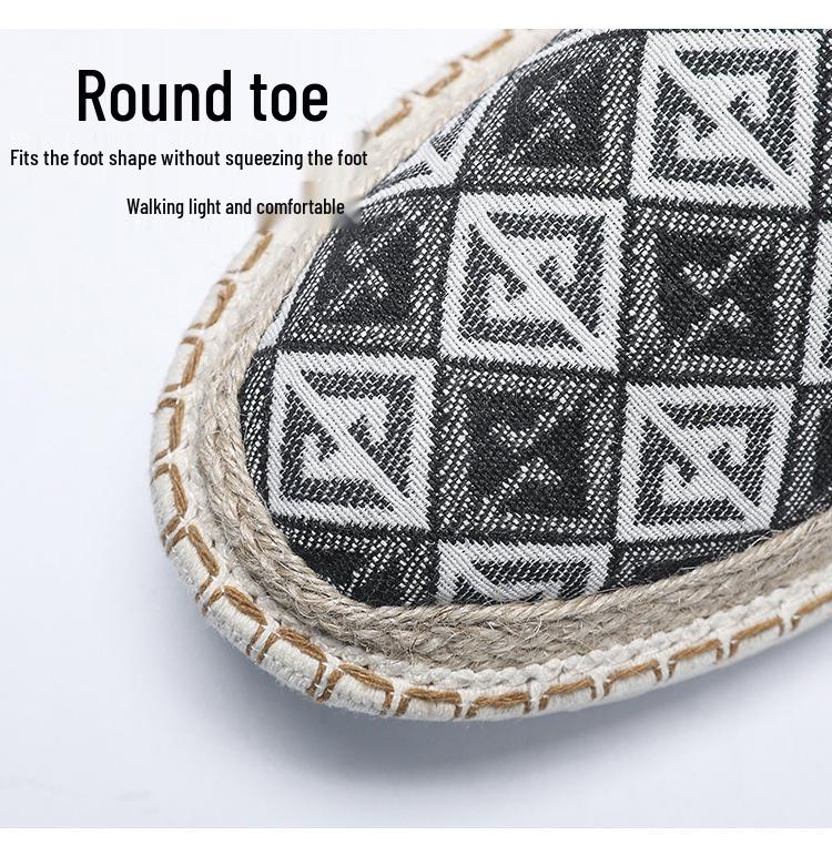 2025 Men's Summer Linen Slip-on Shoes: Trendy, Breathable Old Beijing Fisherman Style