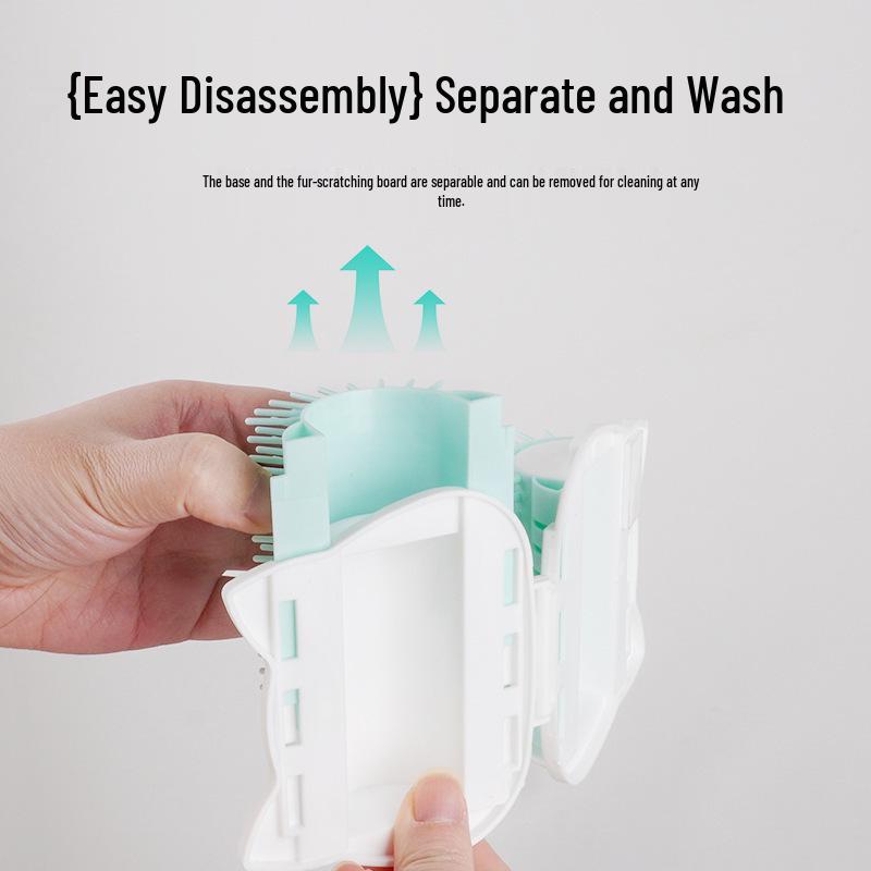 Pet Cat Wall Fur & Undercoat Scraper Comb: Itch Relief & Massage Tool
