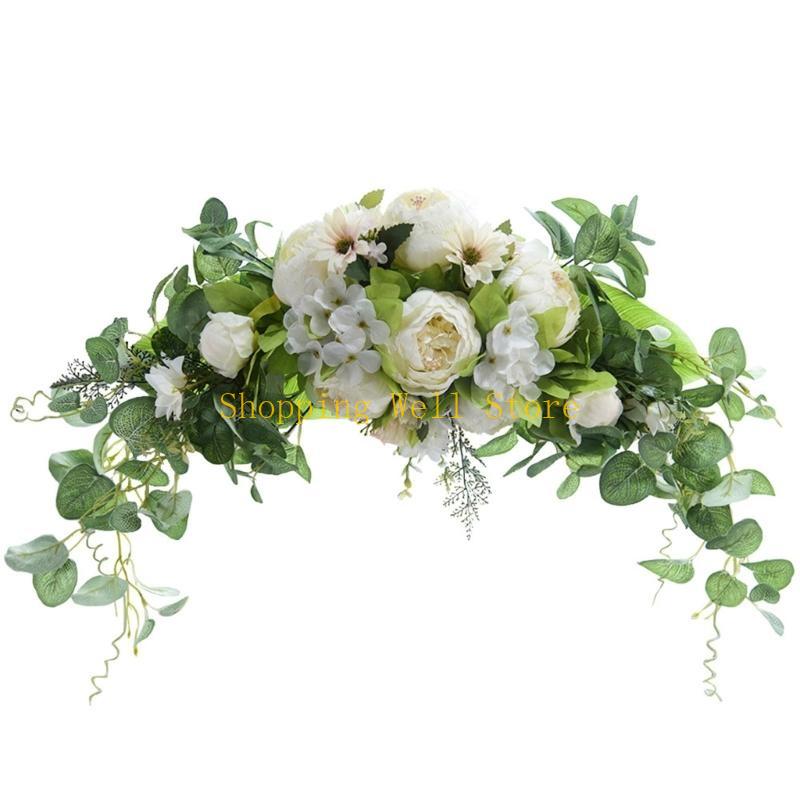 KX4B Artificial Flower Swag for Wedding Arch Reception Backdrops Table Decoration