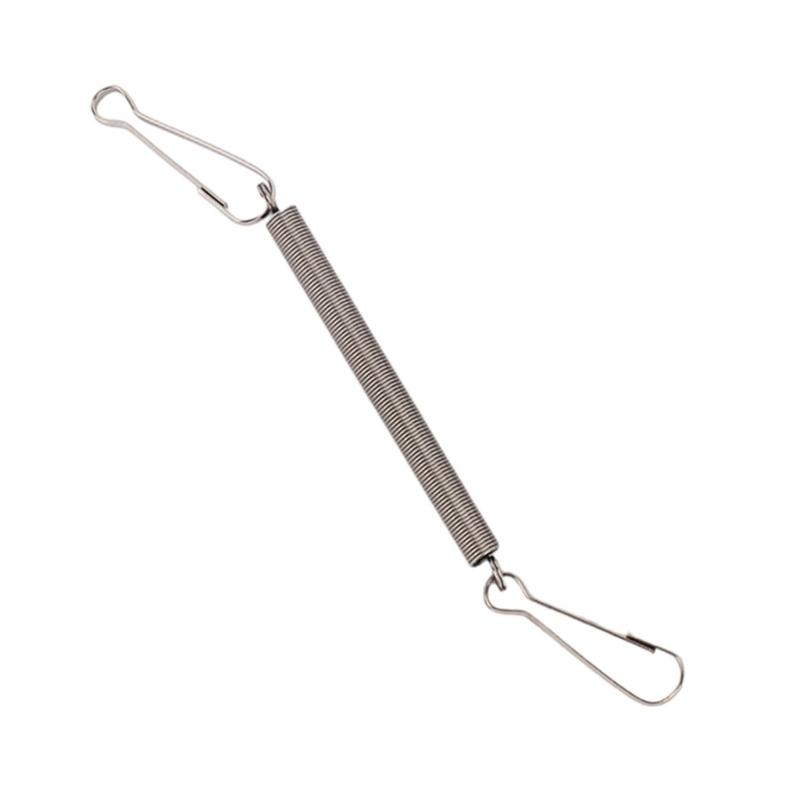 Metal Spring with 2 Clips Durable Stainless Steel Small Animal Cage Accessories Fixing Food Water Dispenser for Rabbit